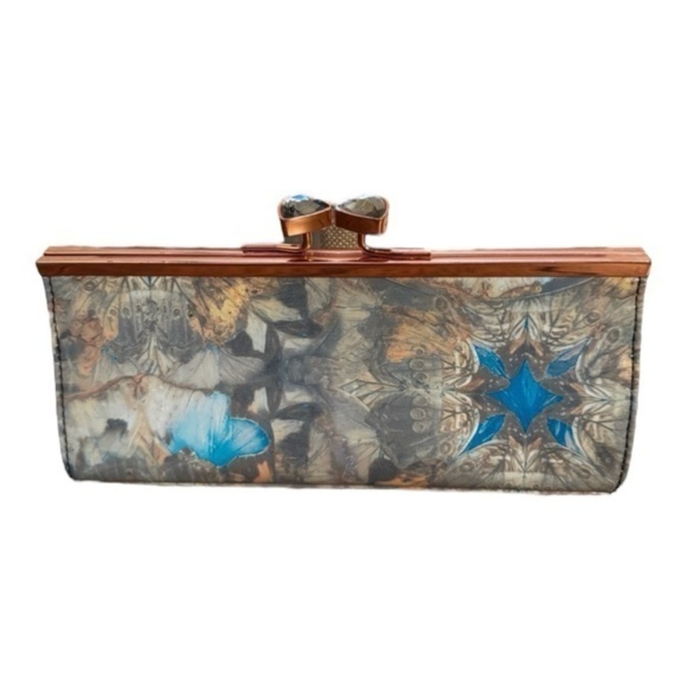 NWOT Ted Baker Patterned Kisslock Clutch Purse